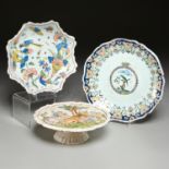 (3) antique European faience and Delftwares