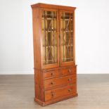 Antique American pine bureau bookcase