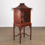 Chinese Chippendale pagoda cabinet on stand