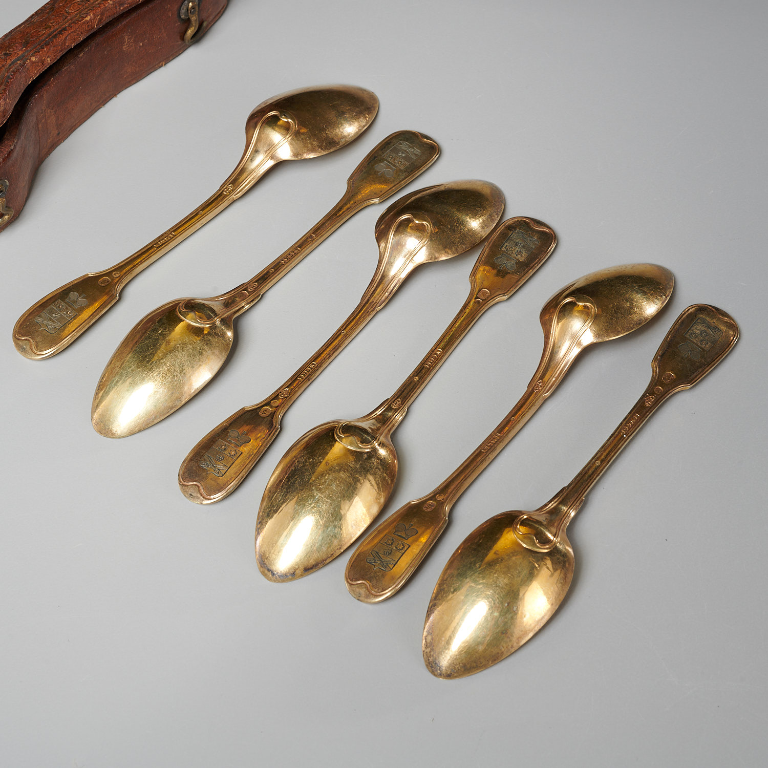 (6) Vermeil silver Francois Daniel Imlin spoons - Image 3 of 8