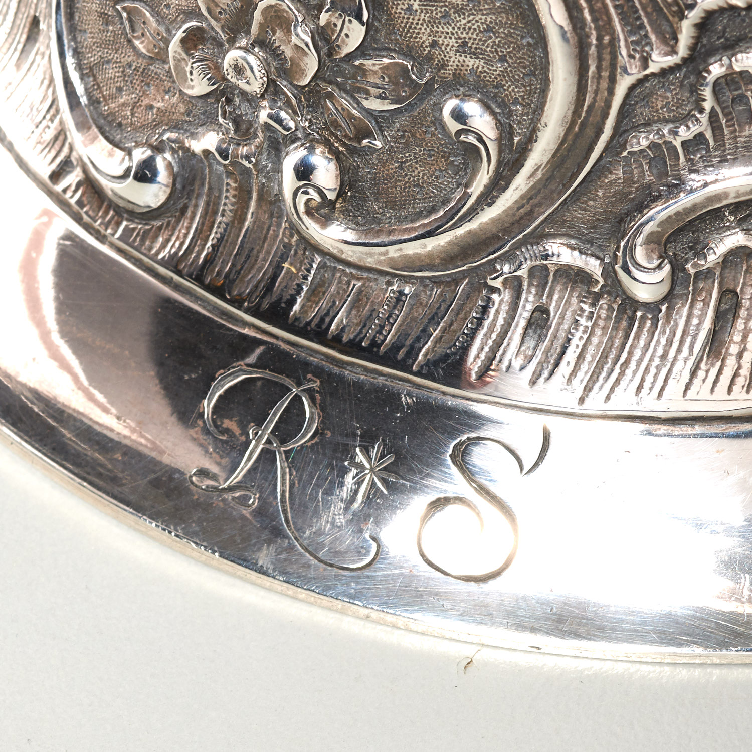 Large and elaborate silver wedding wager cup - Image 7 of 10