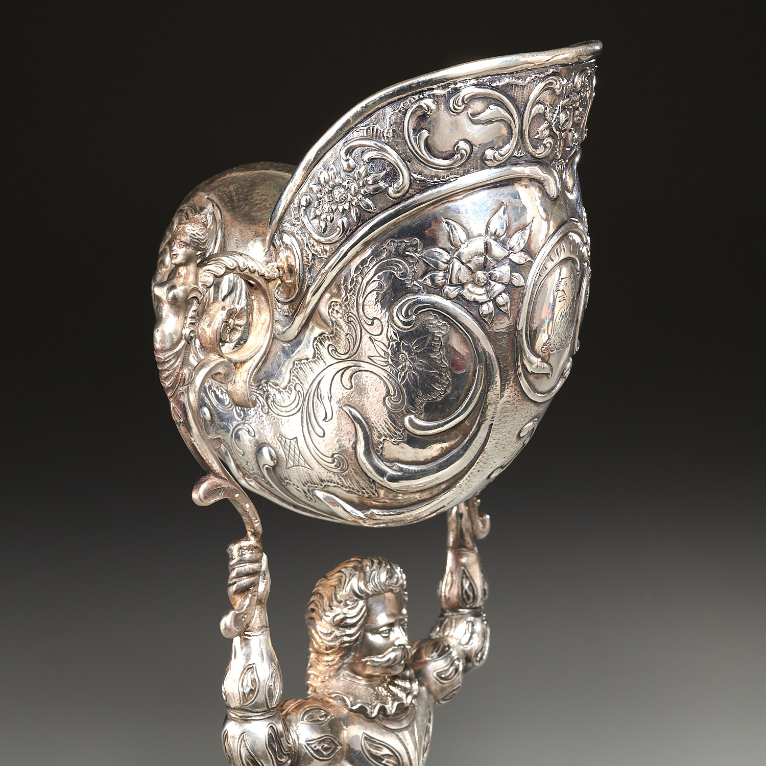 Large and elaborate silver wedding wager cup - Image 4 of 10