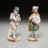 Pair Dutch Delft figures