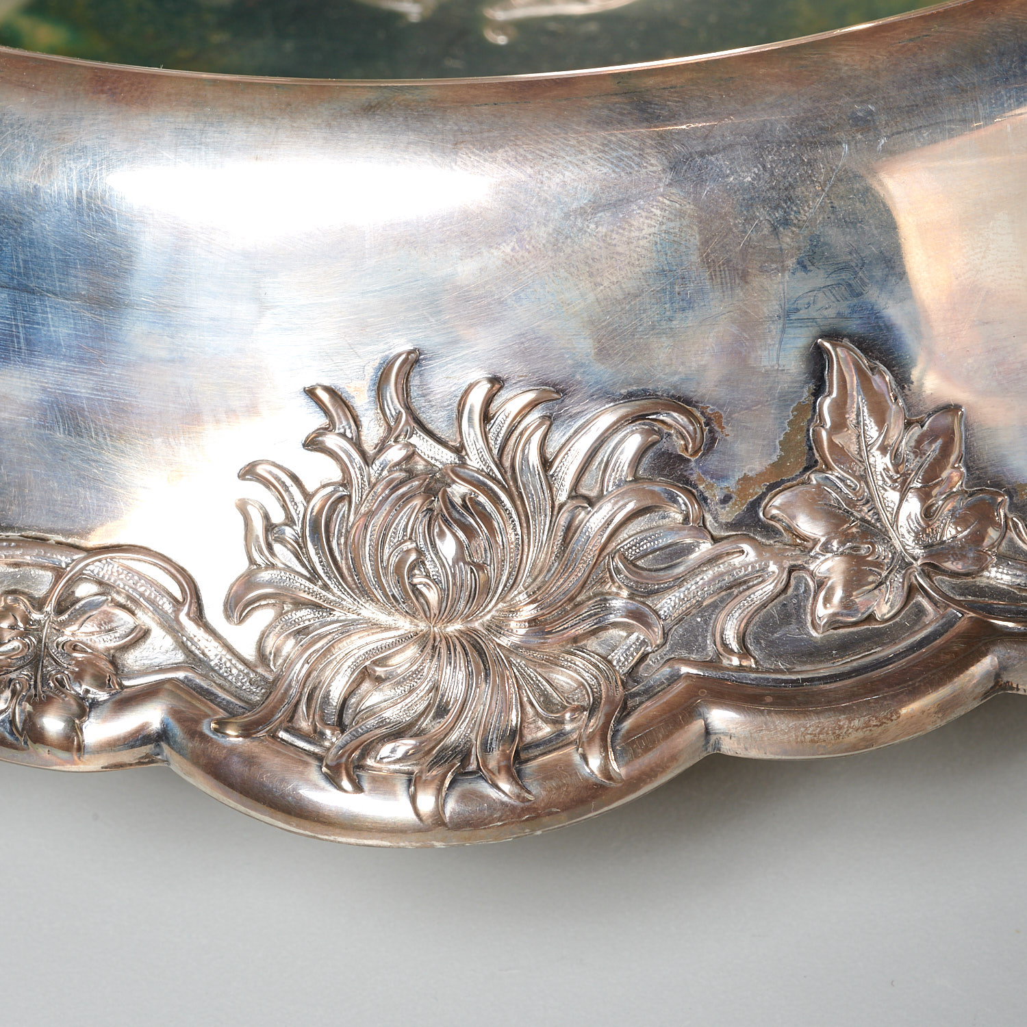 Black, Starr & Frost silver Nouveau center bowl - Image 3 of 7