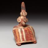 Pre-Columbian Nayarit pottery seated figure