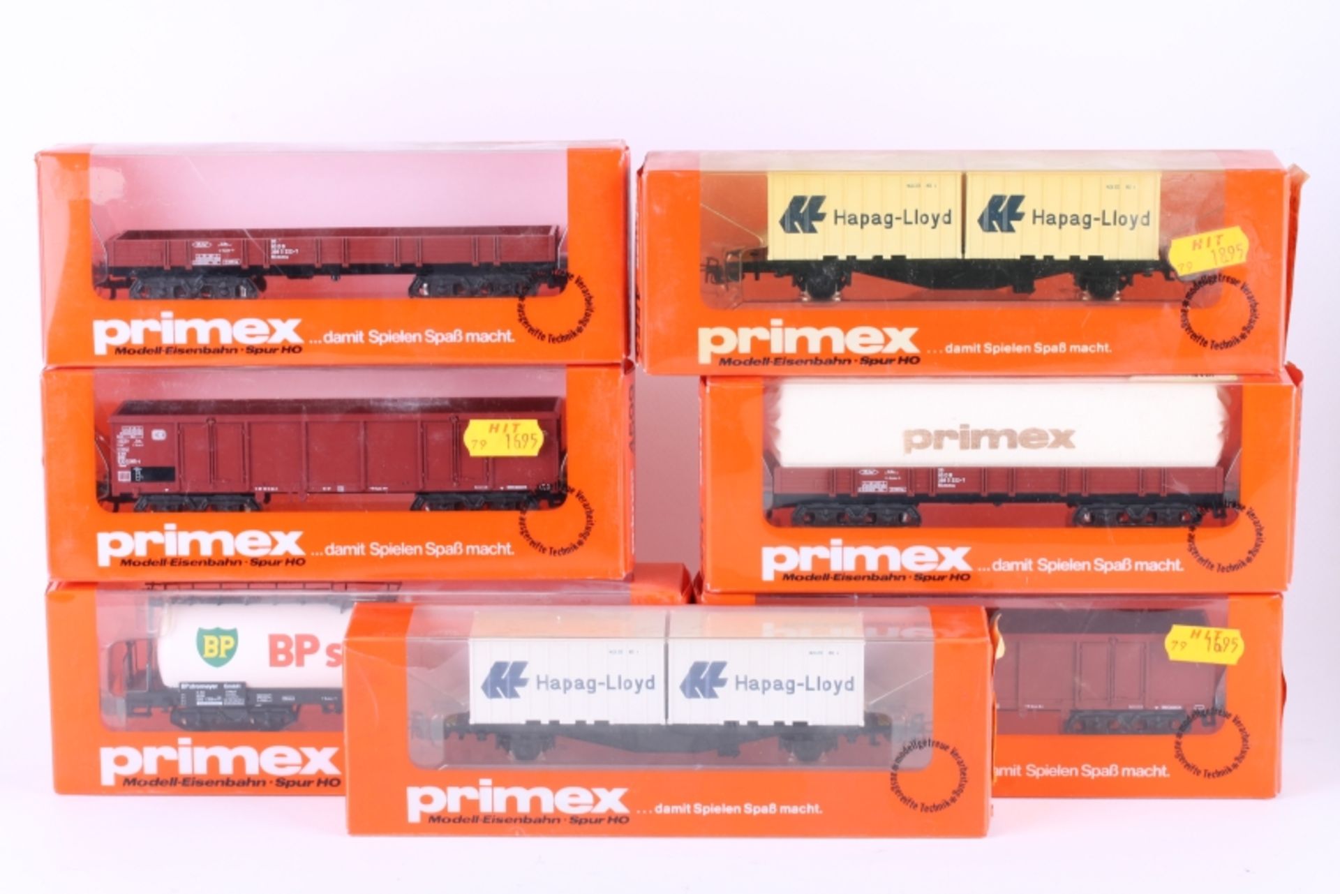 Primex (Märklin), sieben Güterwagen Primex (Märklin), sieben Güterwagen, 4537, 2 x 4552, 4554, 4588,