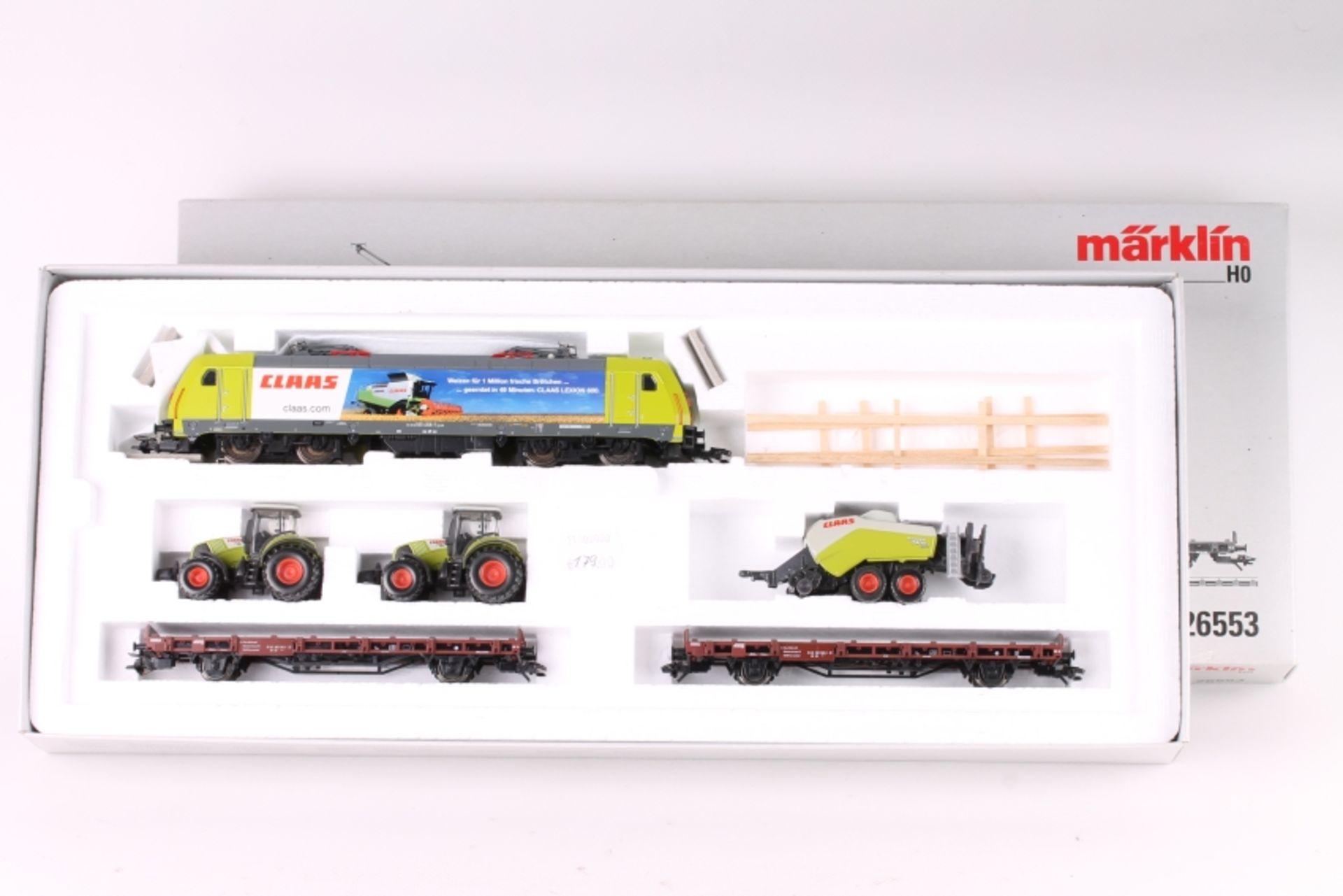 Märklin 26553, Zugpackung "CLAAS" Märklin 26553, Zugpackung "CLAAS", Elektrolok "185 458-7", zwei