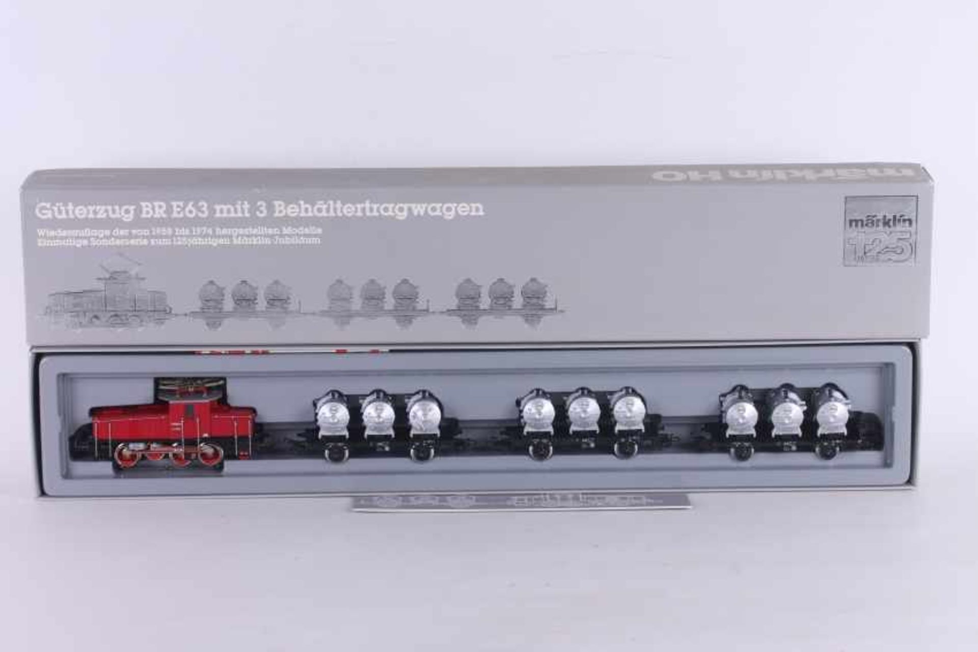 Märklin 2874, Güterzug mit E 63 und drei Behälterwagen Märklin 2874, Güterzug mit E 63 und drei