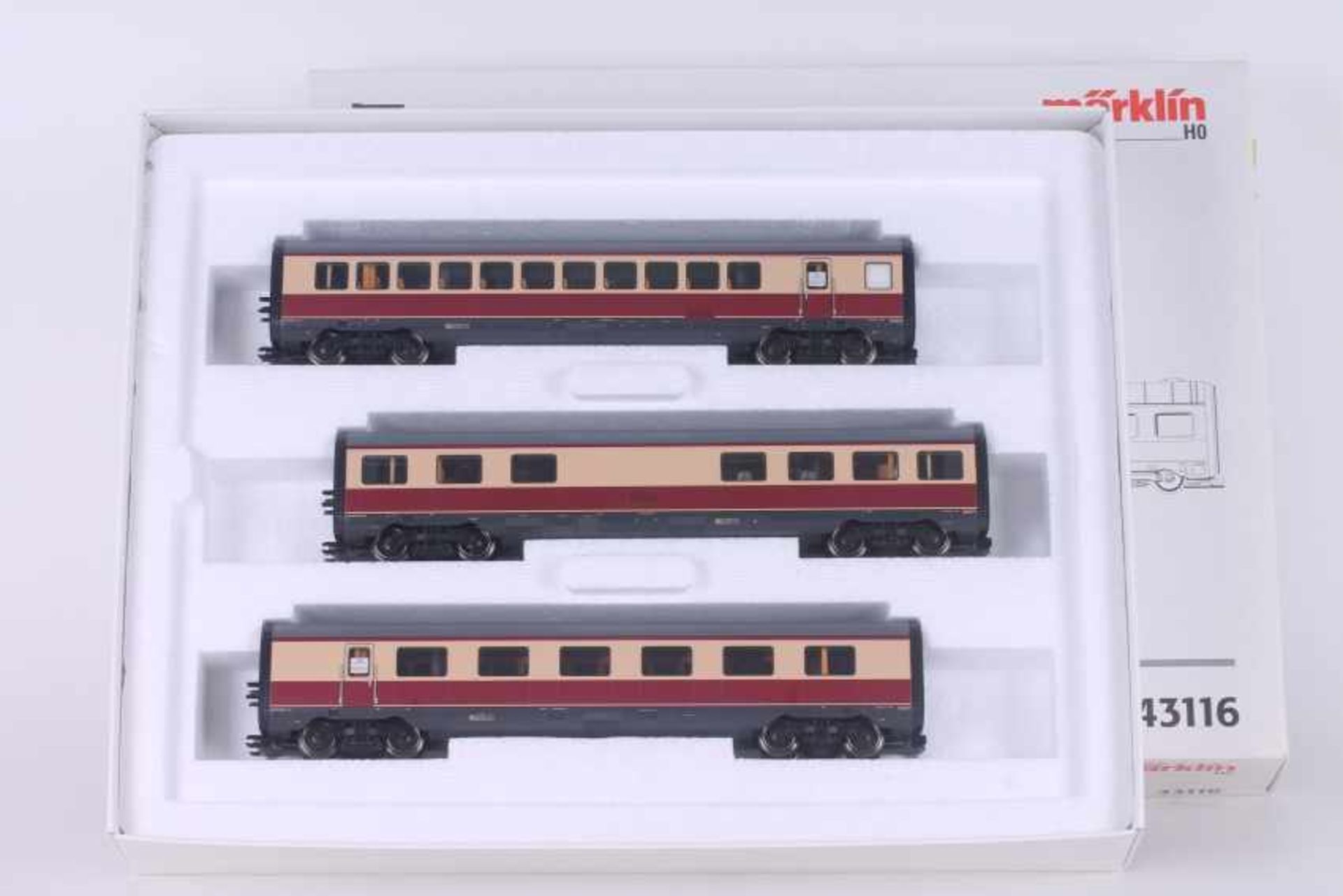 Märklin 43116, dreiteilige Ergänzung zu 37606 Märklin 43116, dreiteilige Ergänzung zu "IC PRINZIPAL"