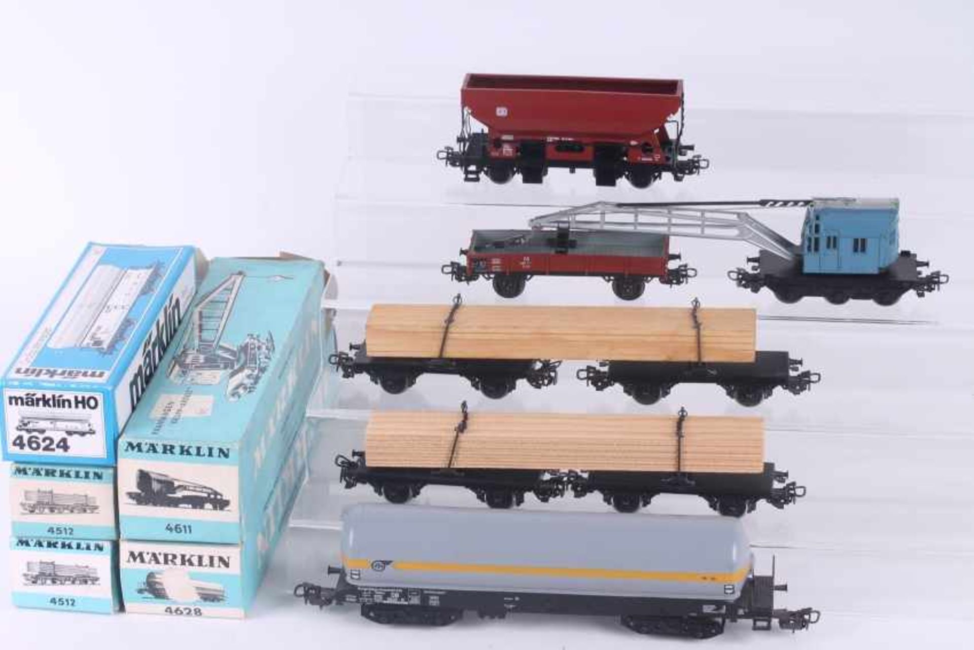 Märklin, sieben Güterwagen Märklin, sieben Güterwagen, 4503, 2 x 4512, 4513, 4611, 4624, 4628,