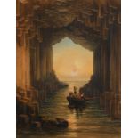 Andrew Nicholl RHA (1804-1886) Fingal's Cave, Isle of Staffa, Scotland watercolour signed lower left