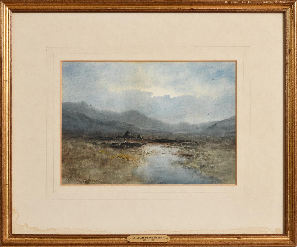 Percy French (1854-1920) Connemara Landscape watercolour signed lower left 18½ x 26½cm (7.28 x 10. - Image 2 of 7