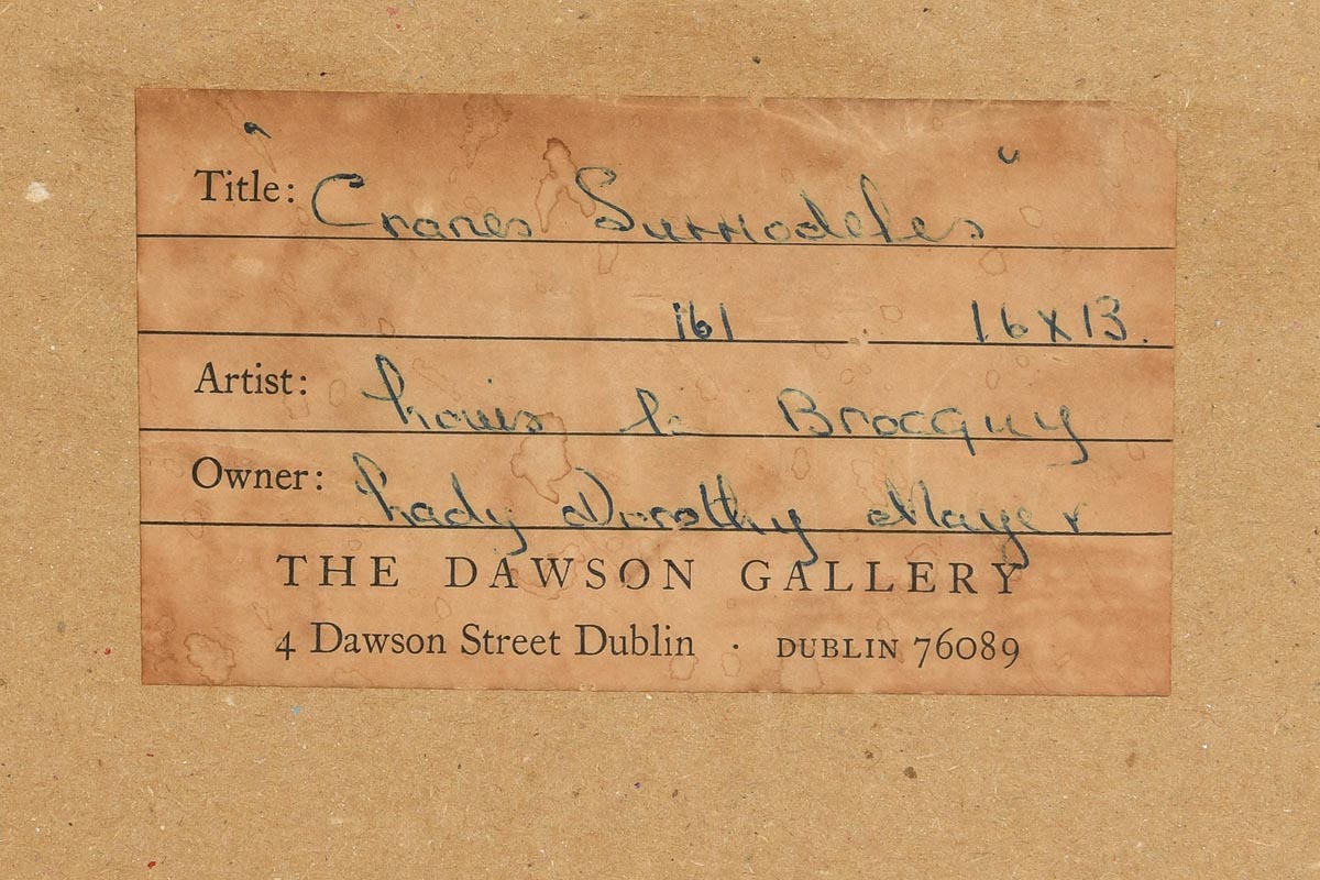 Louis Le Brocquy HRHA (1916-2012) Cranes Surmodeles (1965) oil on canvas signed 'L Le Brocquy - Image 6 of 9