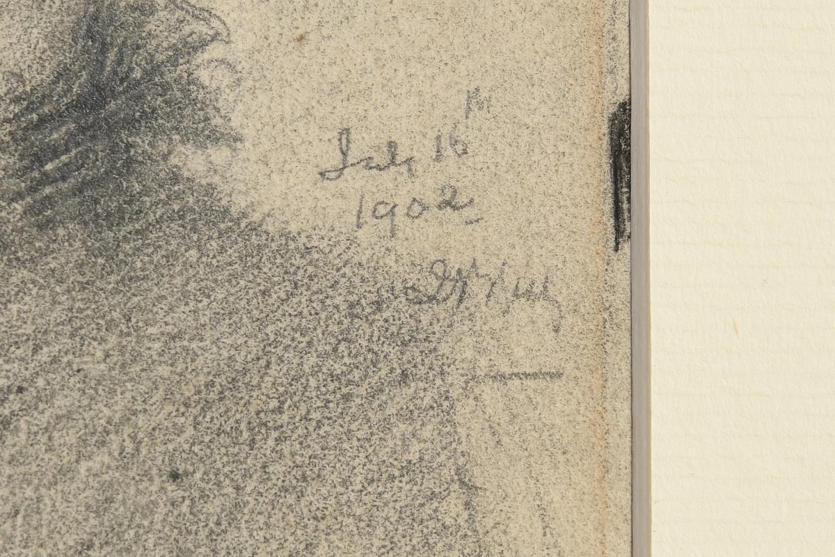 John Butler Yeats RHA (1839-1922) Rosa Butt (1902) pencil drawing on paper signed and dated July - Image 4 of 8