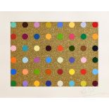 Damien Hirst (b.1965) British Untitled Gold Gift Spot (2008) screenprint in colours with gold