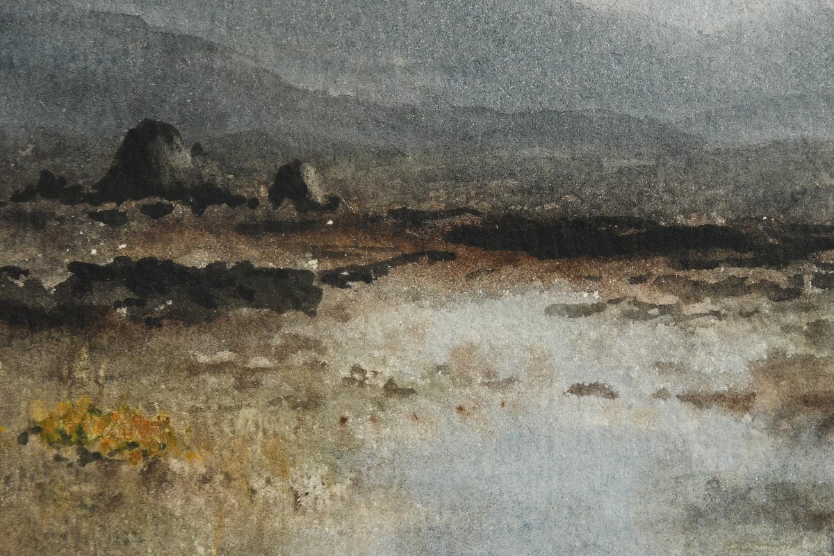 Percy French (1854-1920) Connemara Landscape watercolour signed lower left 18½ x 26½cm (7.28 x 10. - Image 7 of 7