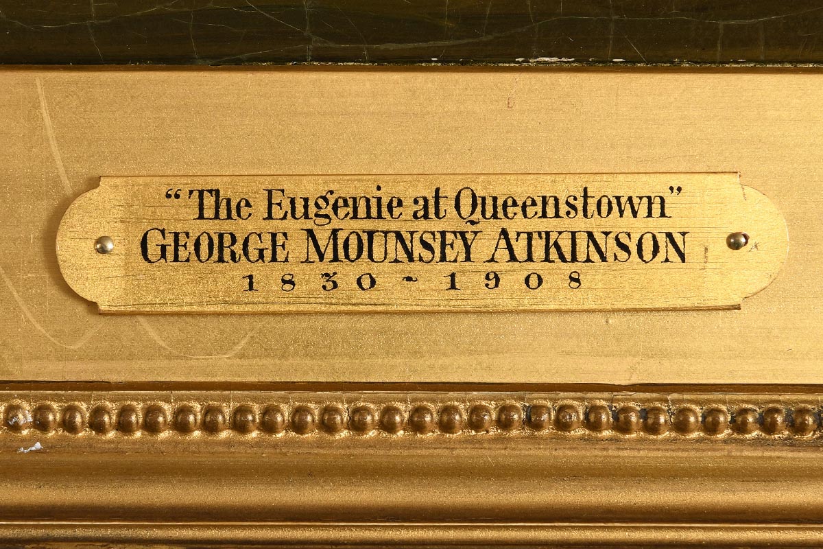 George Mounsey Atkinson (1850-1908) The Eugenie Off Queenstown oil on canvas title inscribed lower - Image 4 of 8
