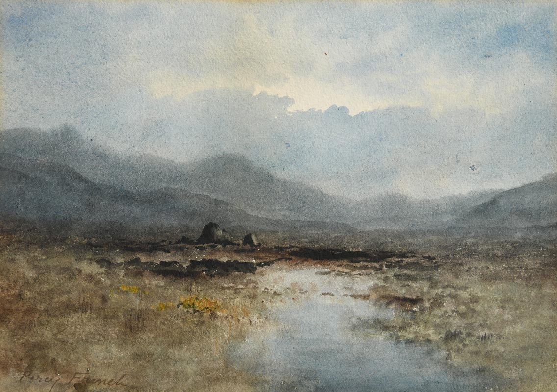 Percy French (1854-1920) Connemara Landscape watercolour signed lower left 18½ x 26½cm (7.28 x 10.