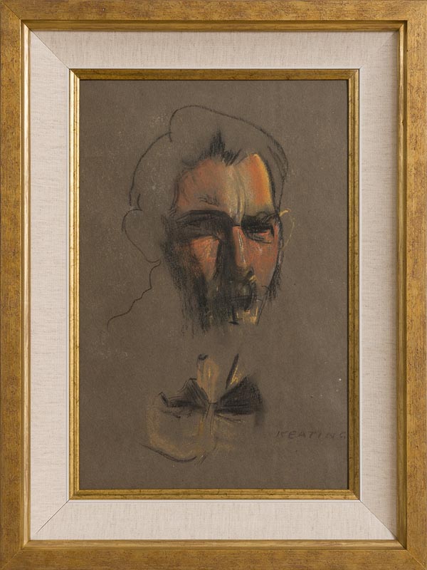 Sean Keating PRHA HRA HRSA (1889-1977) Self Portrait pastel on paper signed lower right 42½ x 28½ - Image 2 of 6