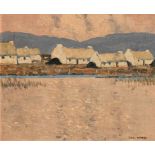 Paul Henry RHA (1876-1958) Cottages (1930-1935) oil on board signed 'PAUL HENRY' lower right 25½ x