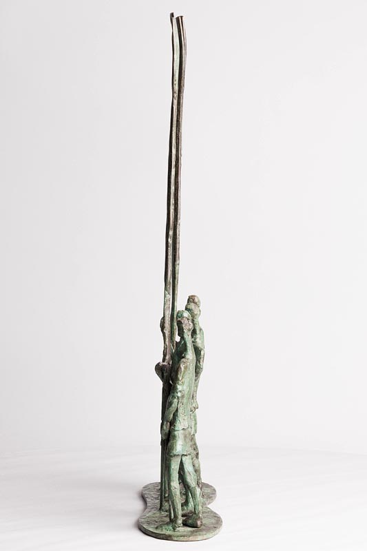 John Behan RHA (b.1938) Four Oarsmen unique bronze signed 64½ x 35 x 10½cm (25.39 x 13.78 x 4. - Image 2 of 8