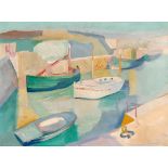 Father Jack P. Hanlon (1913-1968) Boats in the Afternoon (1943)