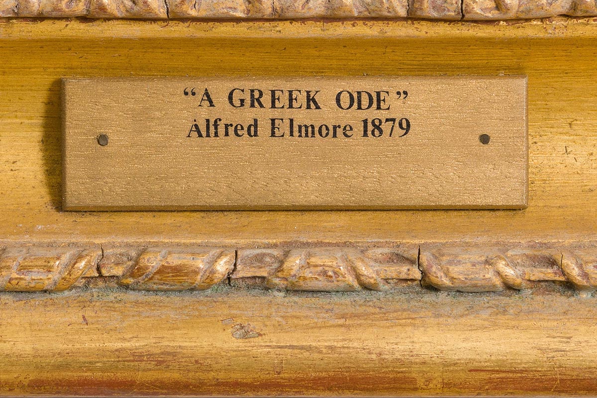 Alfred W. Elmore RA (1815-1881) A Greek Ode (1879) - Image 5 of 8