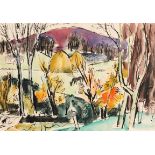 Norah McGuinness HRHA (1901-1980) Summer Landscape with Haystacks