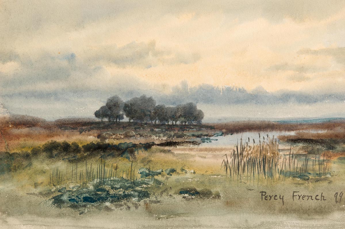 Percy French (1854-1920) Connemara Landscape (1899)