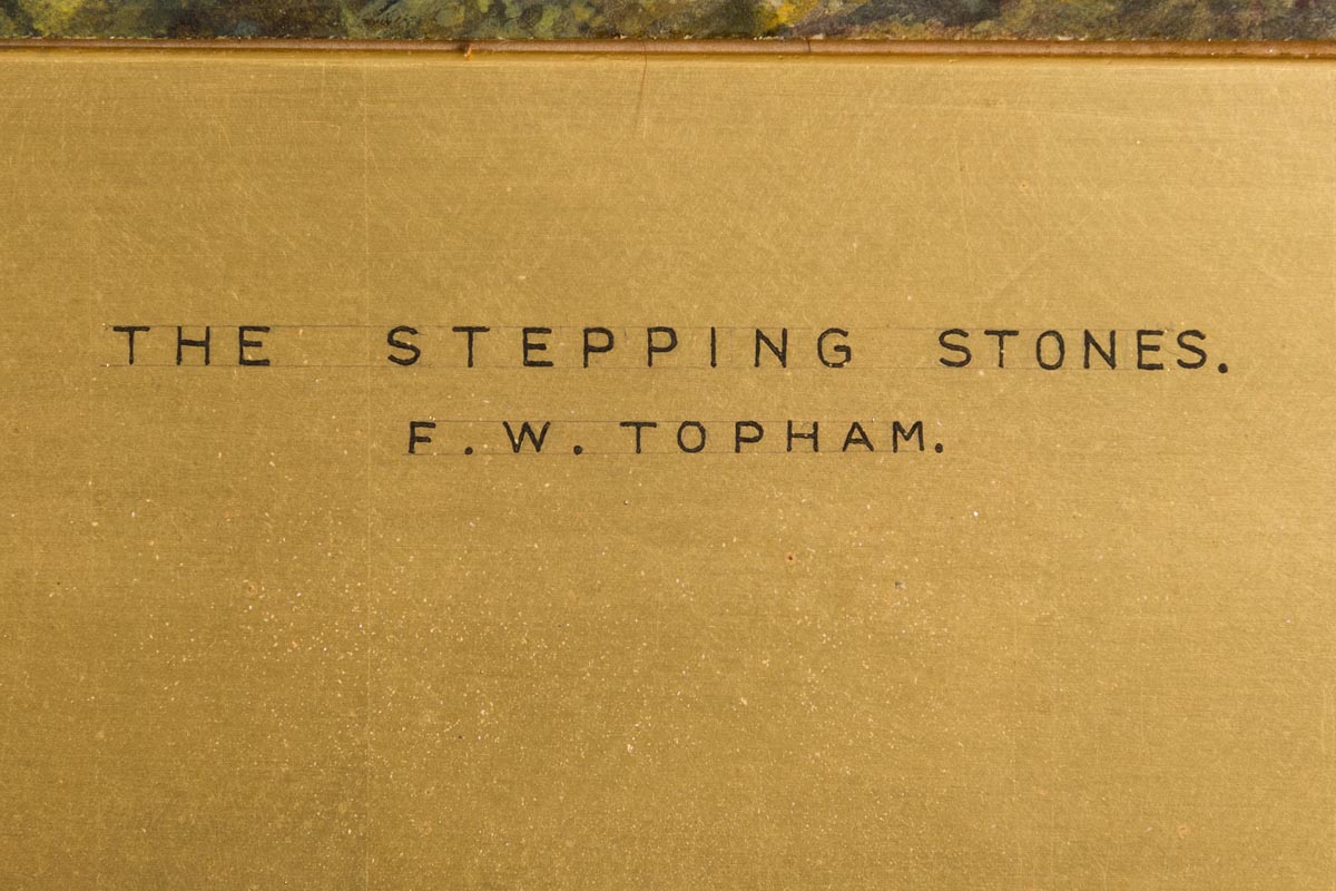 Francis William Topham RA (1808-1877) The Stepping Stones (1861) - Image 6 of 8