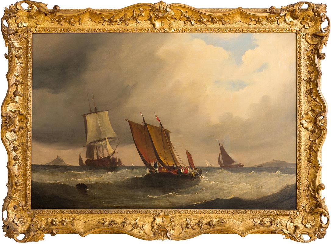 Frederick Calvert (c. 1790 - 1844) Sailing Craft in Mount's Bay, Cornwall c.1825 - Image 2 of 5