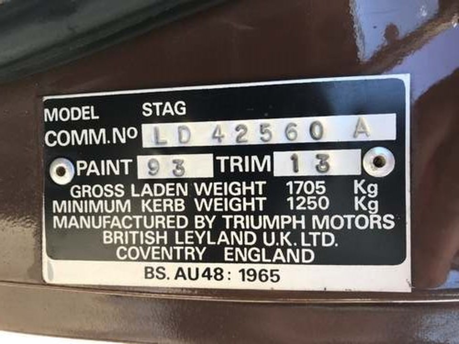 TRIUMPH STAG - 2997cc - Bild 42 aus 42