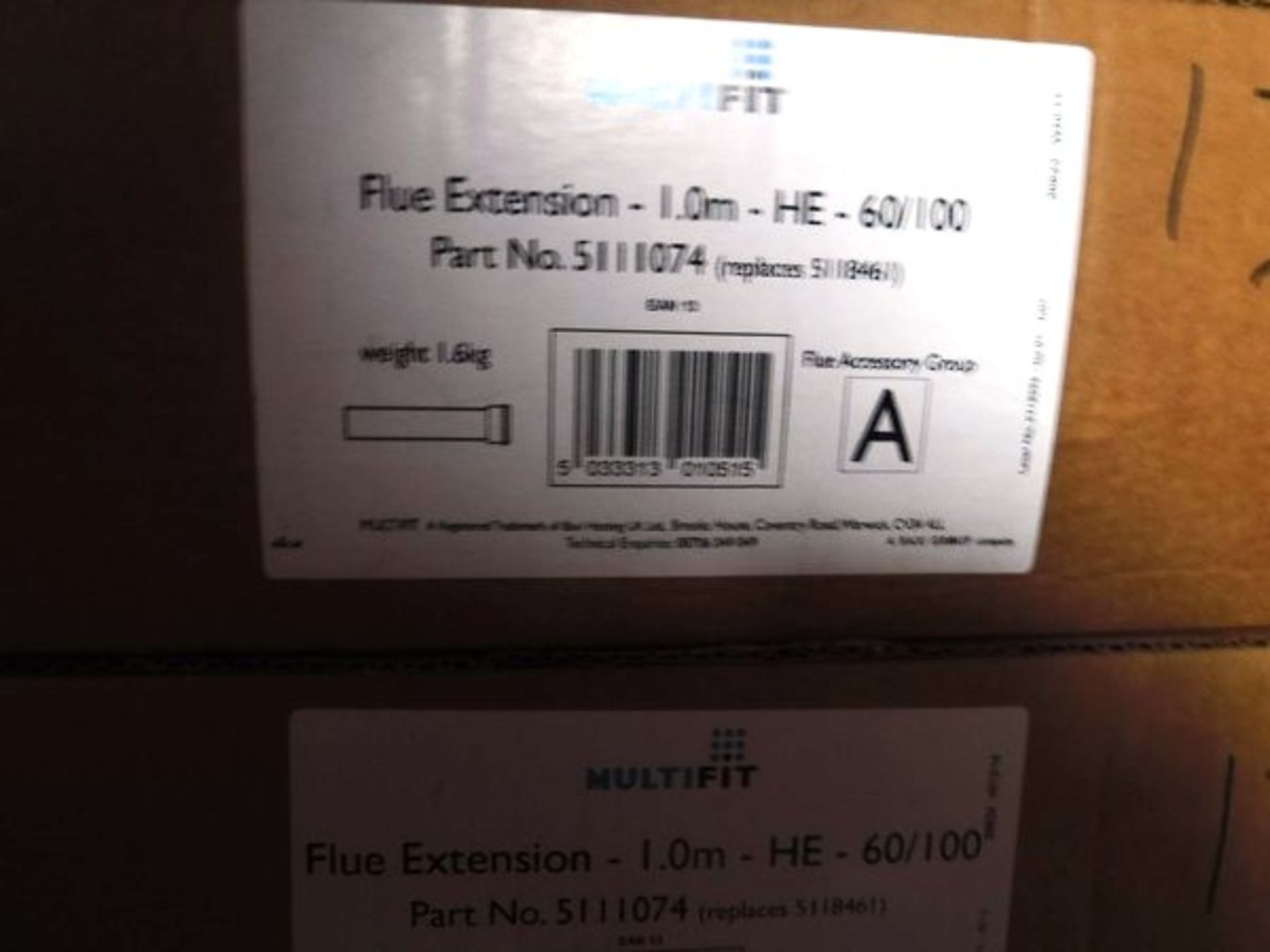 16 MULTIFIT 5111074 FLUE EXTENSIONS 1.0M HE / 60 / 100 - Image 4 of 4