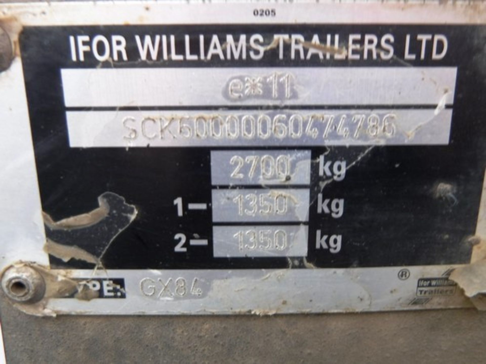 IVOR WILLIAMS PLANT TRAILER, MODEL GX84, S/N SCK60000060474786 - Bild 4 aus 4