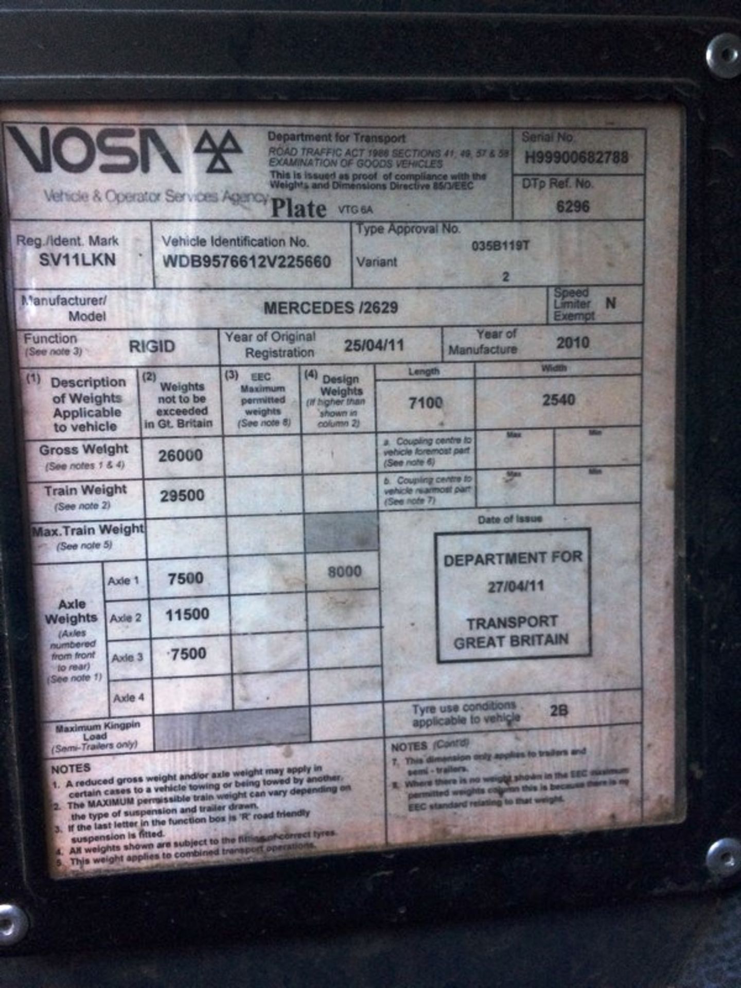 MERCEDES MODEL ECONIC 2629 - 6370cc - Image 15 of 22