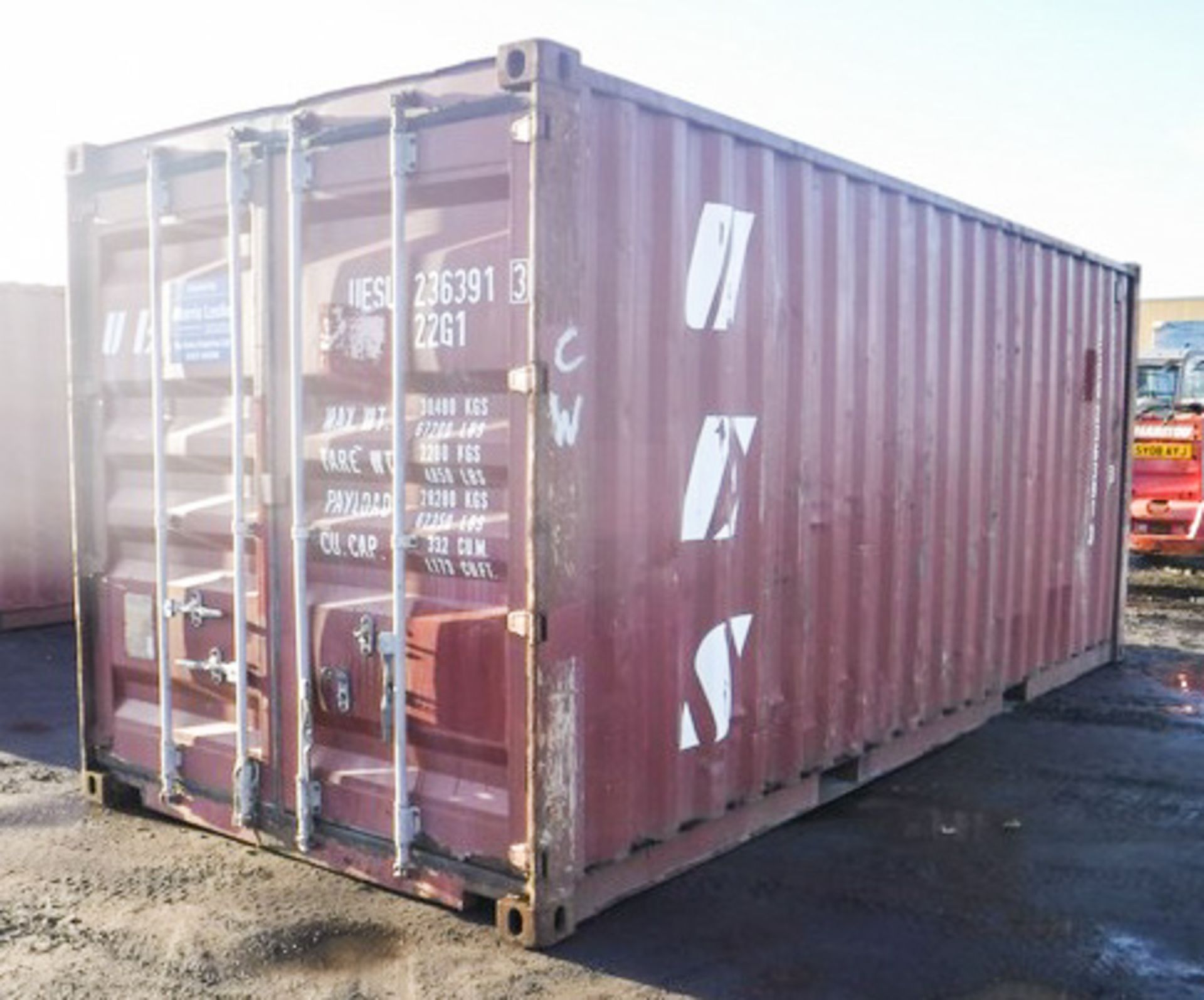 USED 20FT SHIPPING CONTAINER, YEAR MANU - 2002, S/N USEU2363913