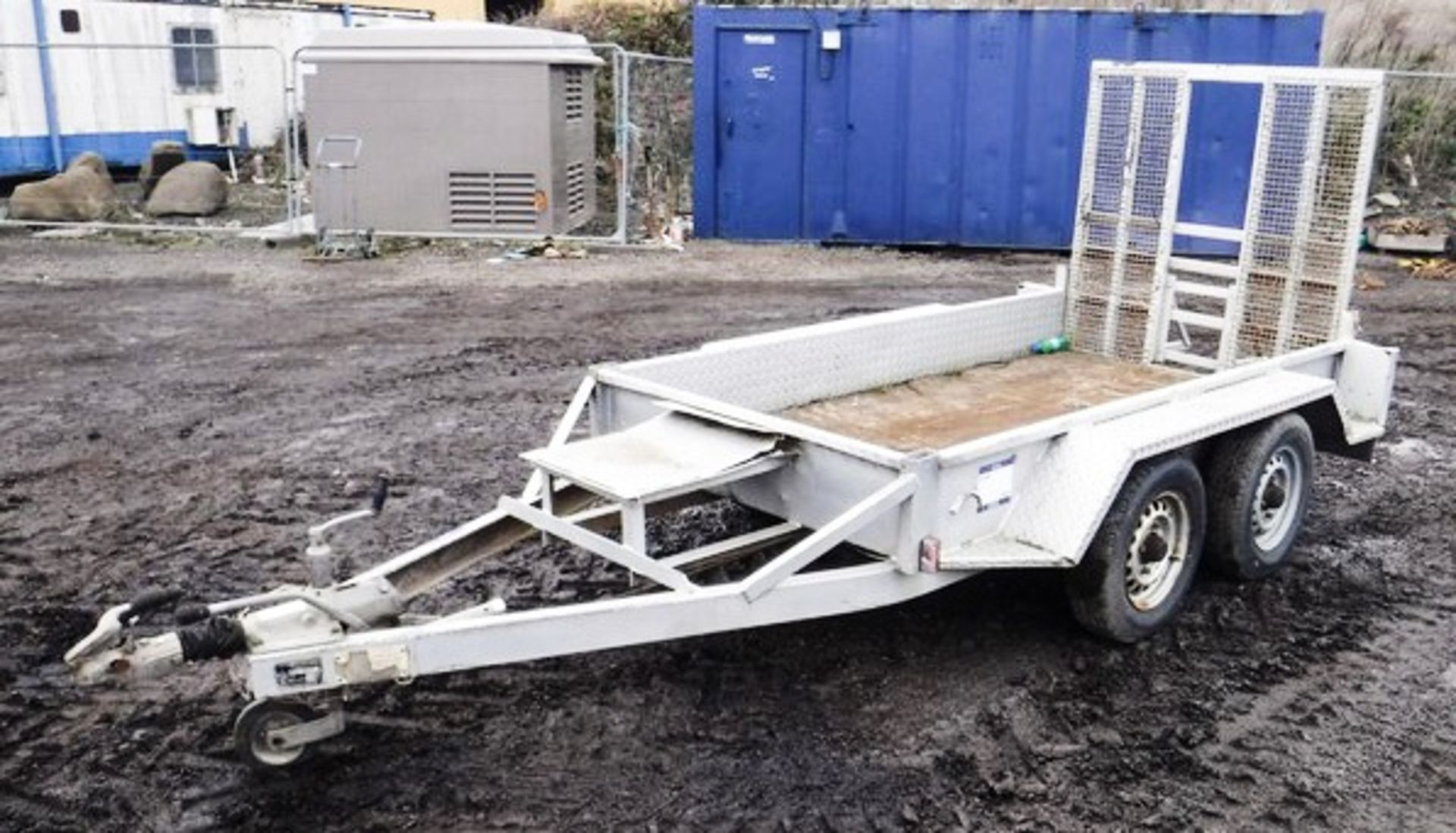 INDESPENSION 8' X 5' TWIN AXLE PLANT TRAILER WITH MESH RAMP, S/N G06600317