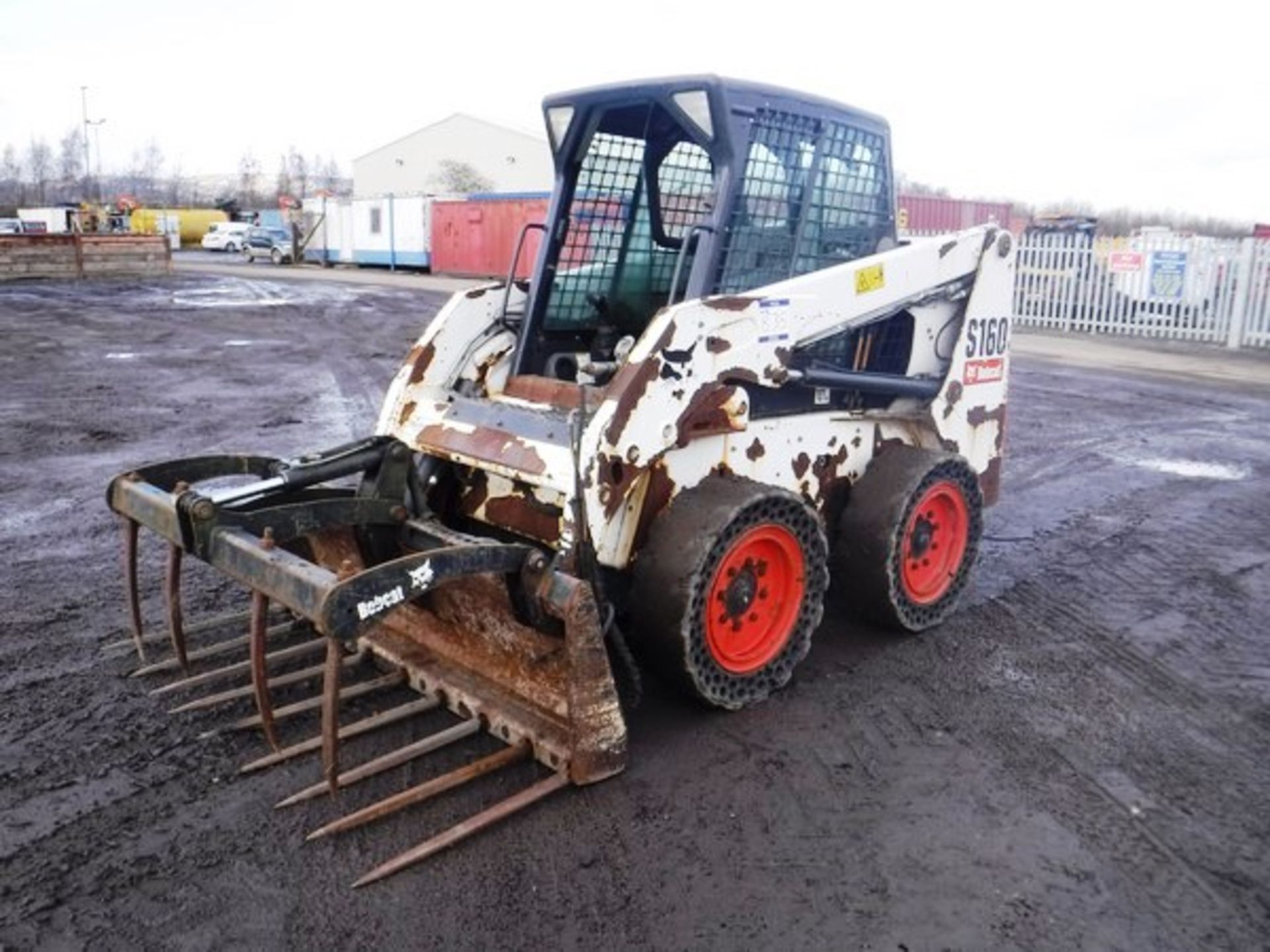 2011 BOBCAT S160, REG - SP61DFO, S/N A3L470178, 2600HRS (NOT VERIFIED) C/W 1 GRAPPLE, HEATER, HIGH F