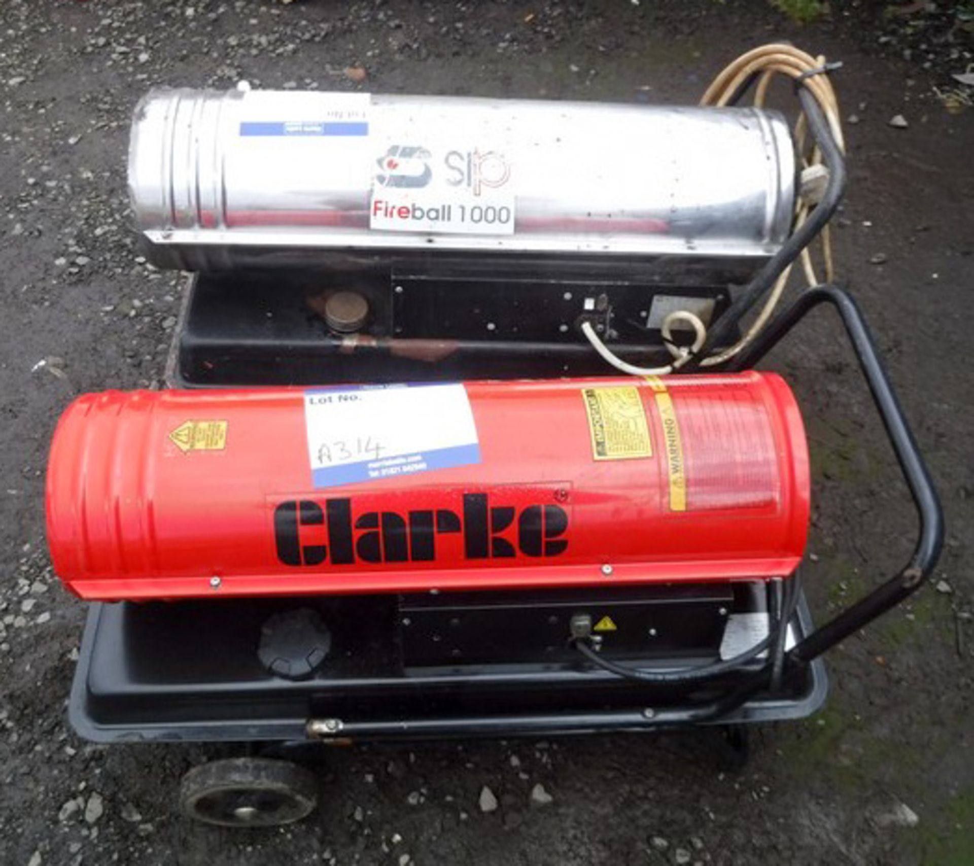 2016 CLARKE SPACE HEATER XR75 & SIP FIREBALL 1000 SPACE HEATER