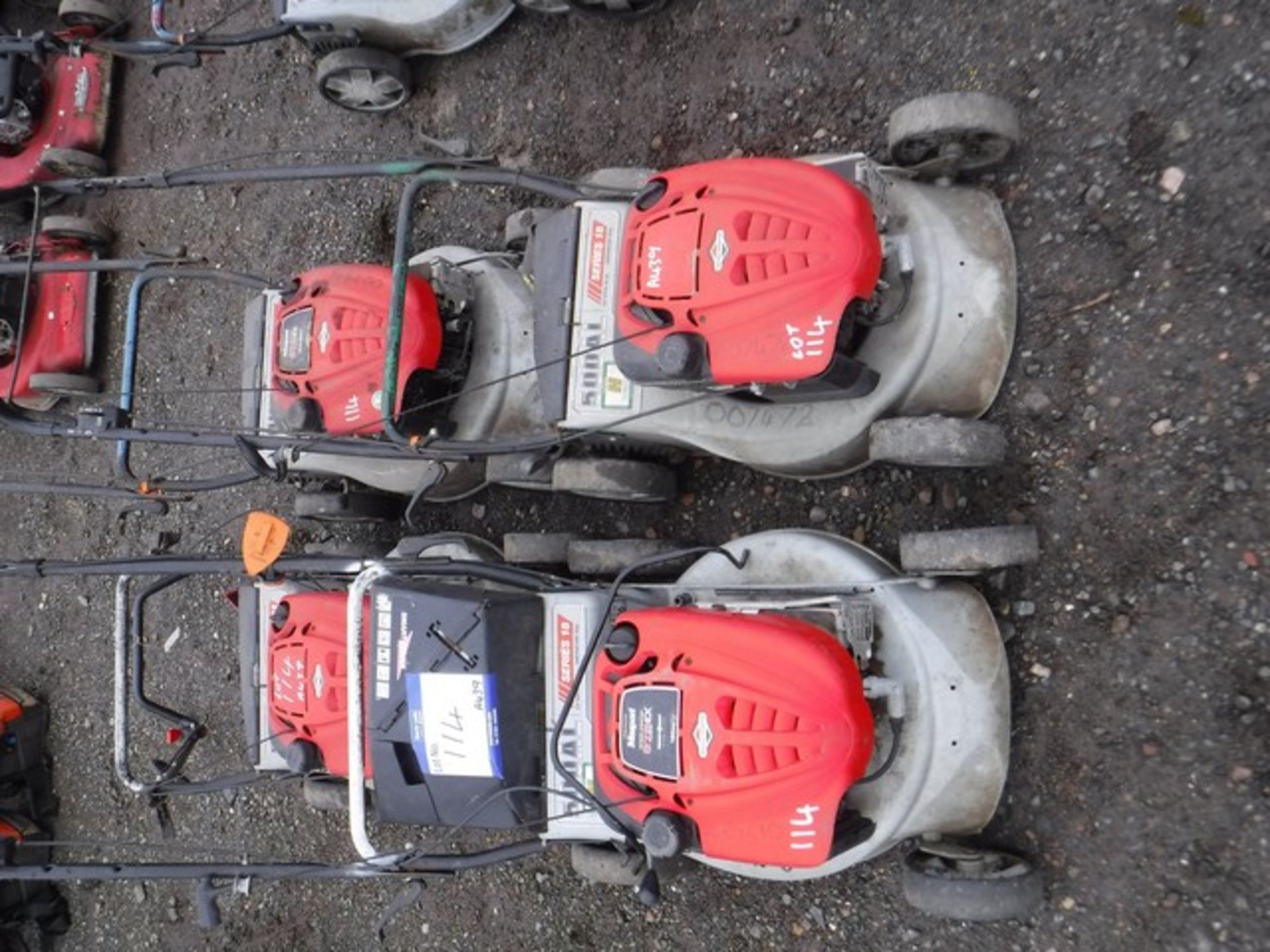 4 X MASPORT 500AL 18 PETROL MOWERS BRIGGS & STRATION 675 ENGINES ASSET 7515, 7510, 7472, 7596