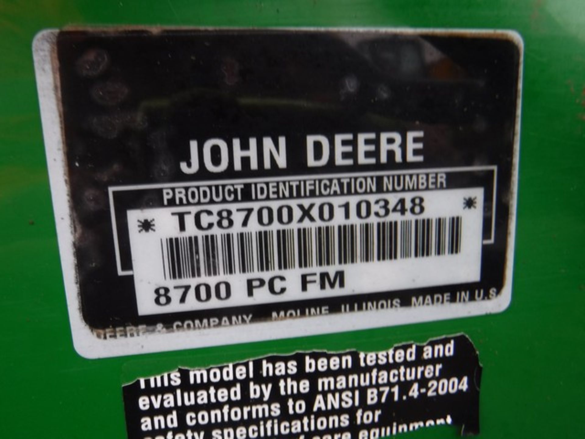 JOHN DEERE 8700, S/N TC8700X010348, TWIN AXLE, 1368HRS (NOT VERIFIED) & UNITS ON A PALLET - Image 11 of 11