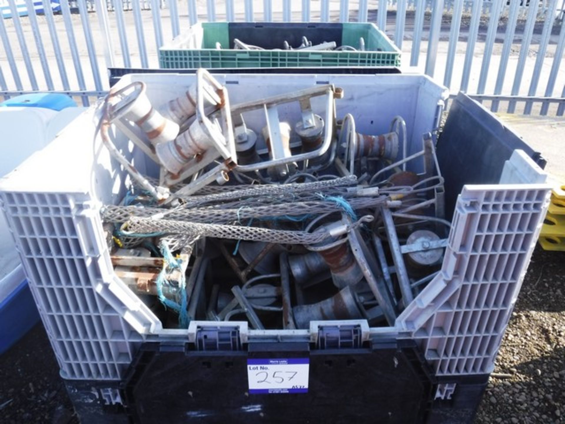 2 X CRATES OF CABLE ROLLERS & SELECTION OF STOCKINGS