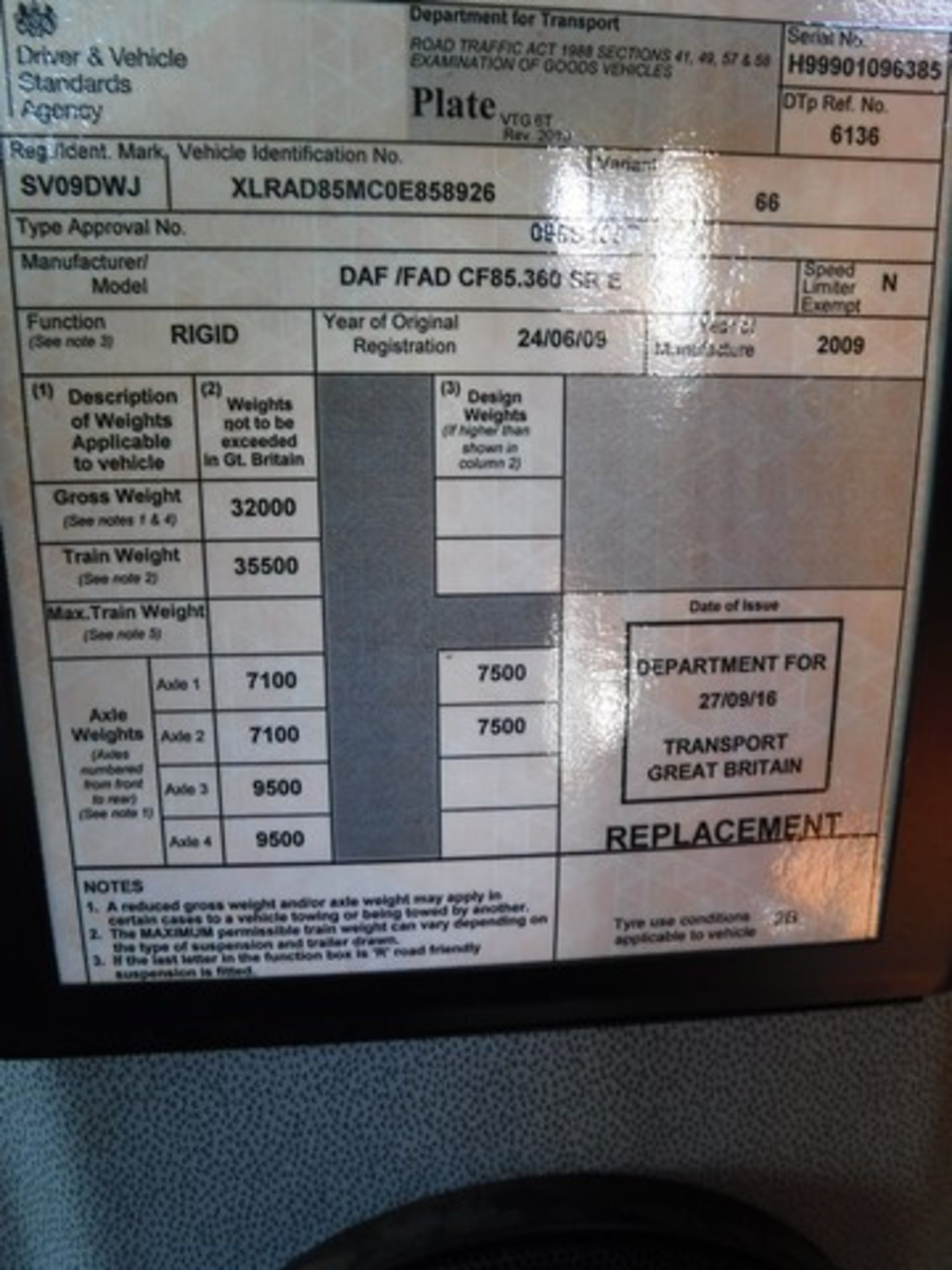 DAF TRUCKS MODEL FAD CF 85.360SRE - 12900cc - Image 9 of 28