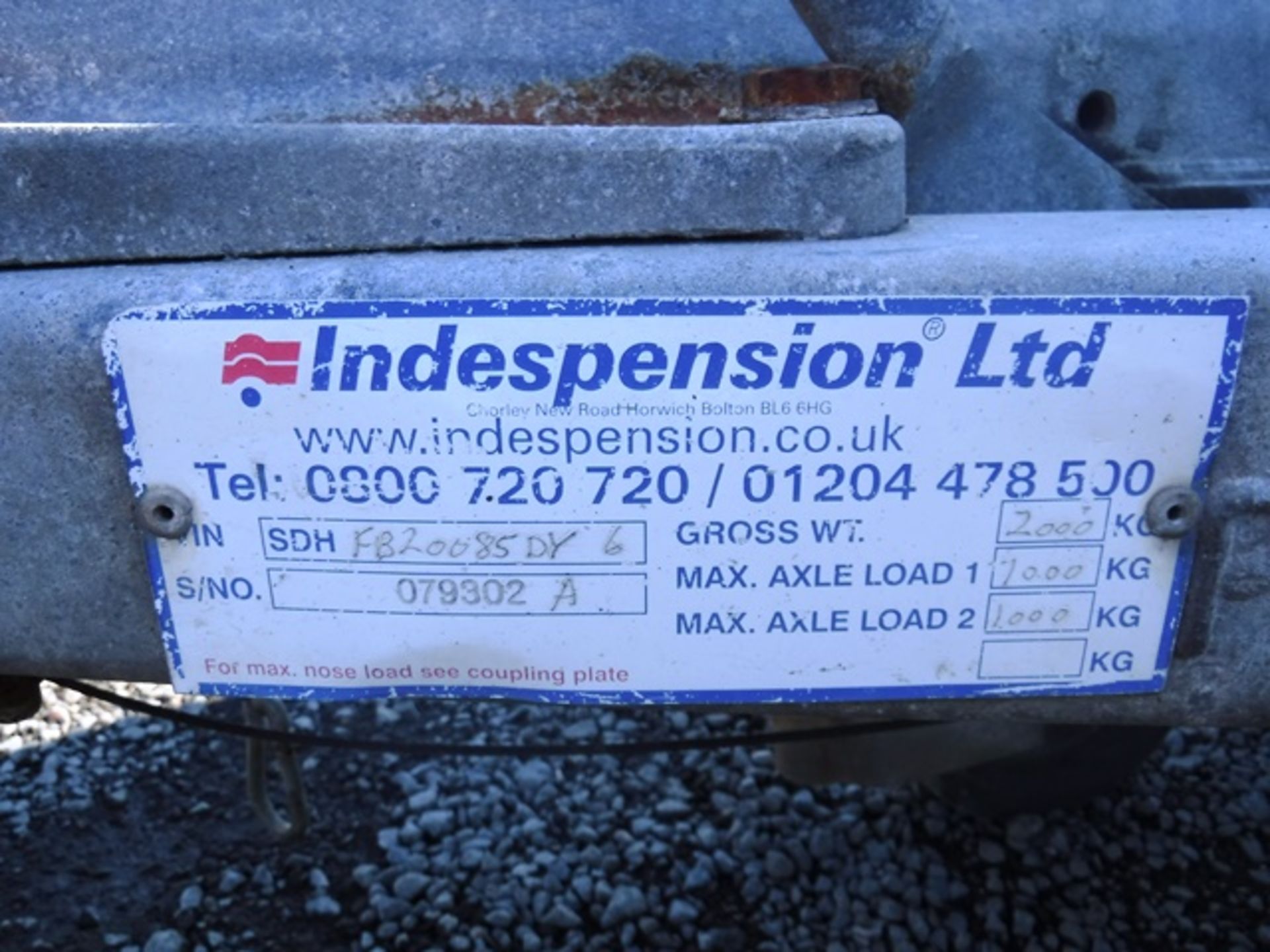 INDESPENSION dropside trailer 8' X 5'6" - Image 6 of 7