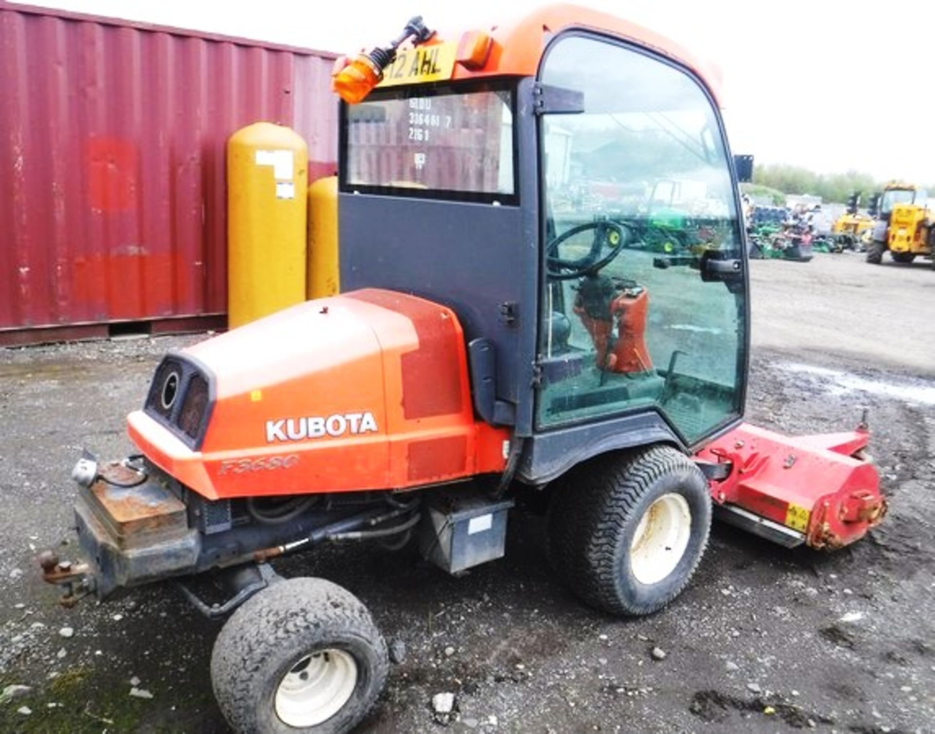 2012 KUBOTA 3680FC. Reg No SP12 AHL c/w flaildeck 155 out front mower. 1545hrs (not verified). This - Image 8 of 12