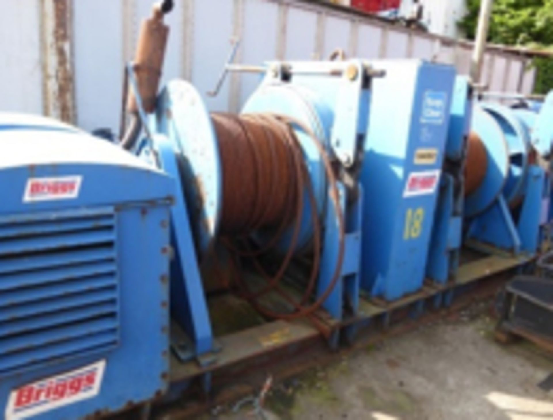 TRIPLE DRUM 15t WINCH 6 cylinder Ford diesel engine. Reasonable condition. Engine condition unknown.