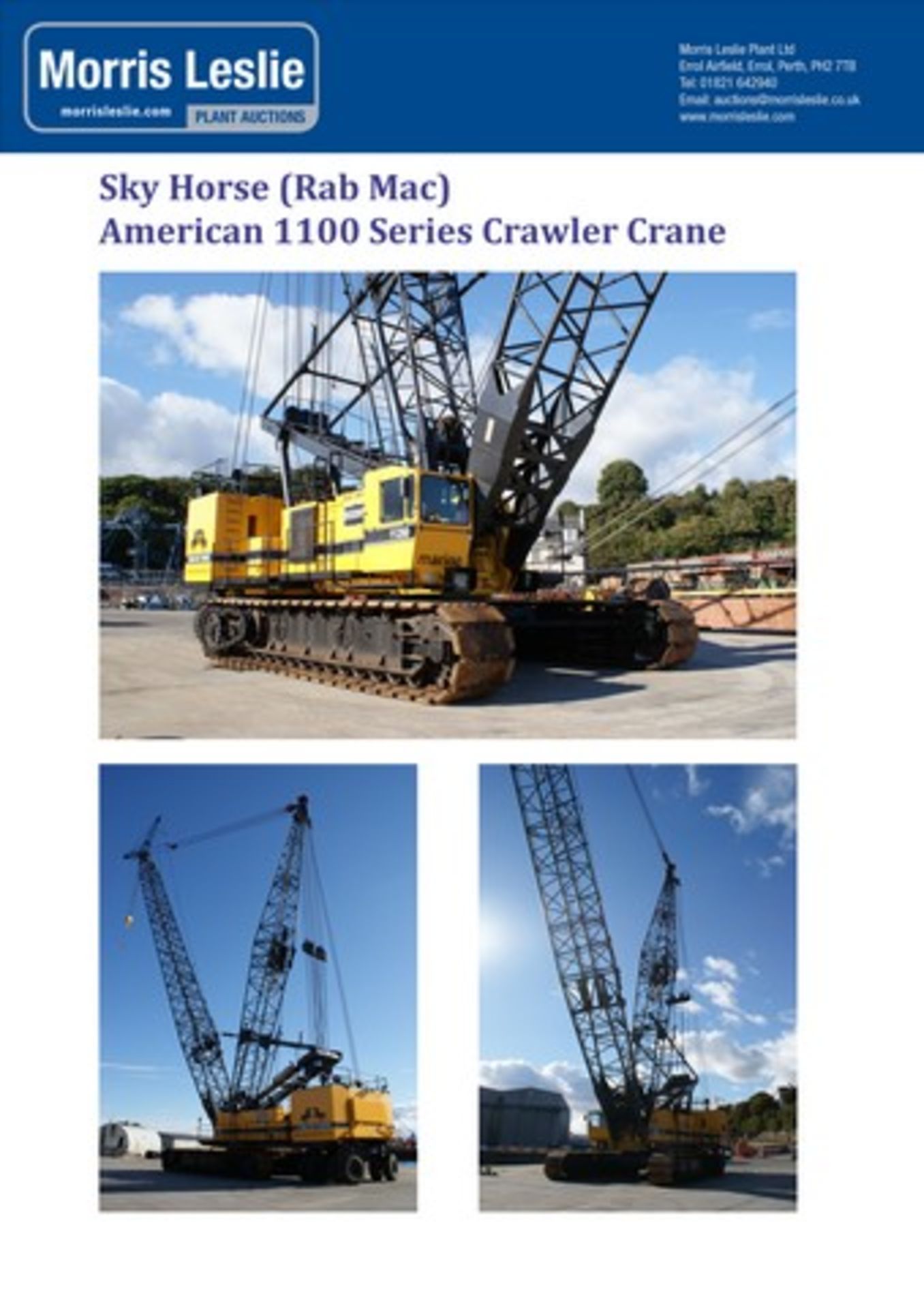 1972 AMERICAN SKYHORSE 112250 (Ross Mac) crawler crane, Cummings engine, 400t capacity, main boom 60 - Image 20 of 30