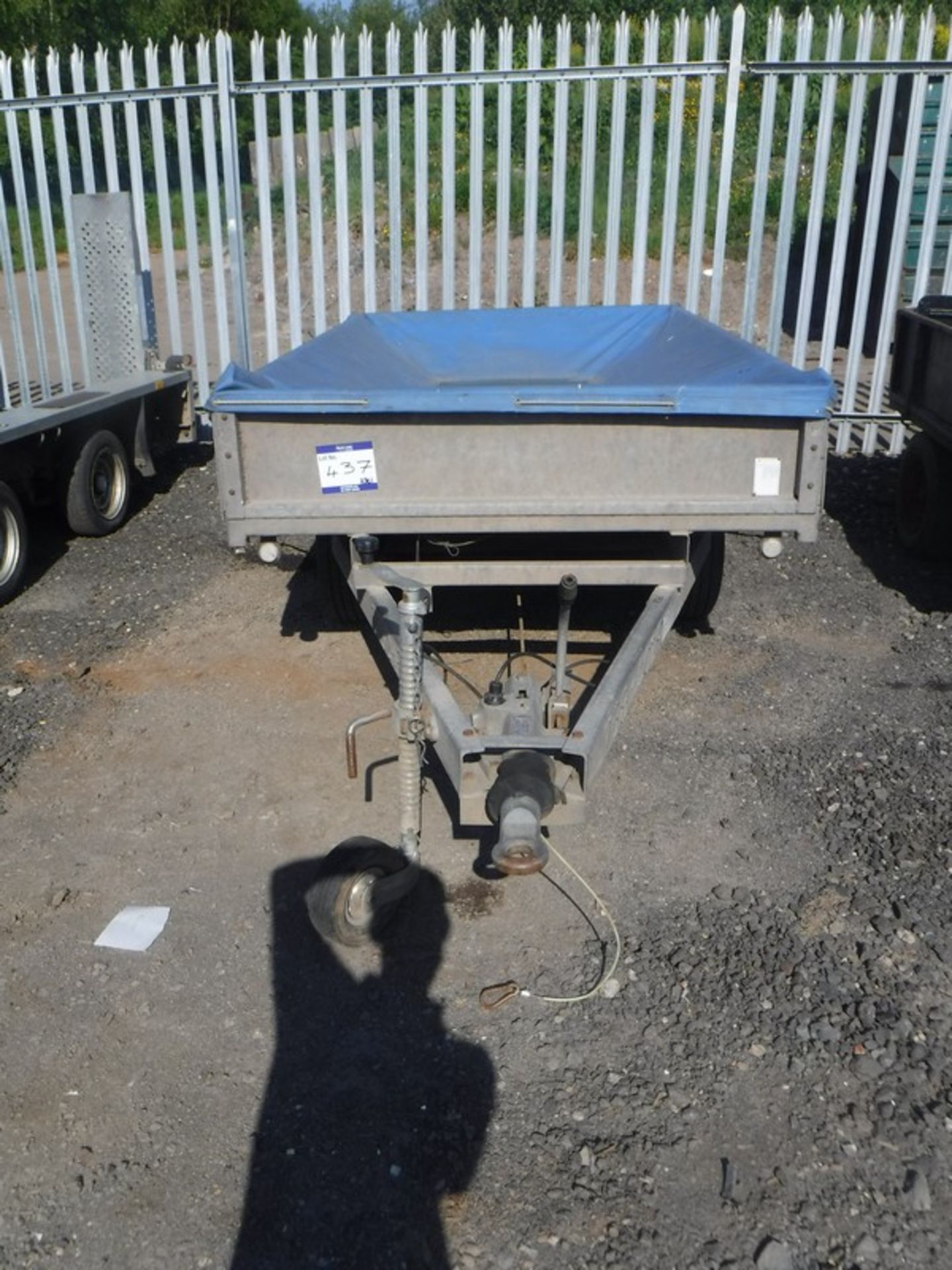 INDESPENSION 8ft x 4ft twin axle plant trailer with mesh ramp. S/N G20840550198. Asset no 758-8039 - Bild 5 aus 5