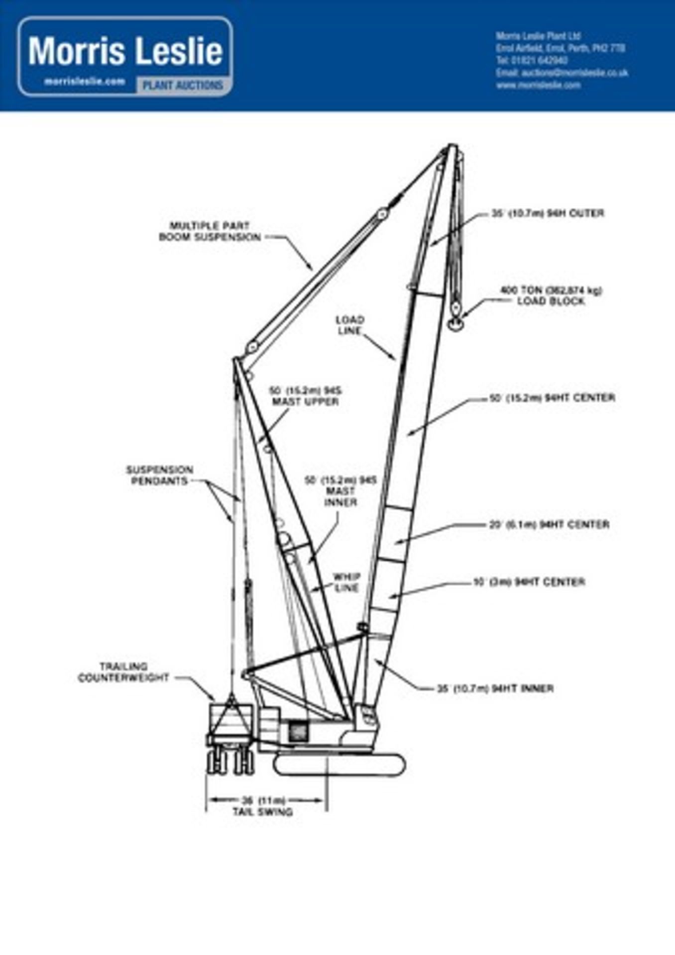 1972 AMERICAN SKYHORSE 112250 (Ross Mac) crawler crane, Cummings engine, 400t capacity, main boom 60 - Image 21 of 30