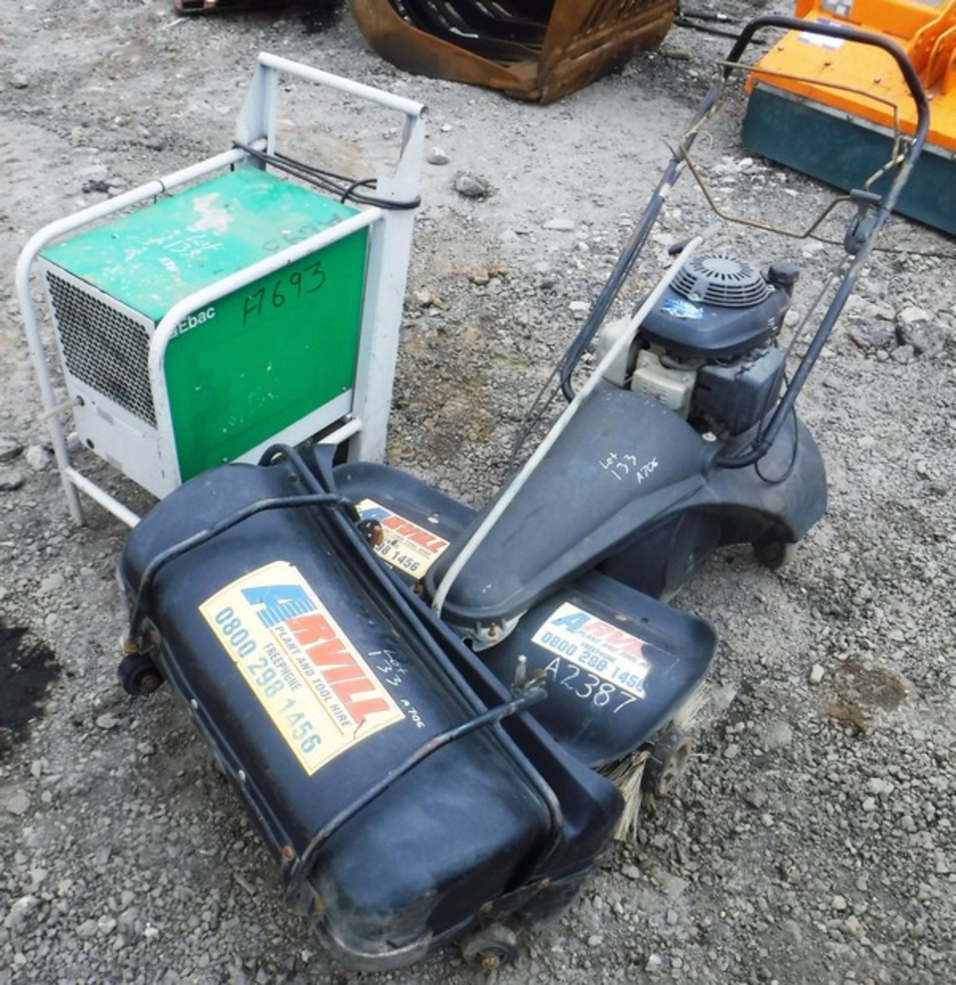 2010 BROADWOOD BRUSH pedestrian sweeper & 2007 EBAC BD50 dehumidifier. Needs re-gassed